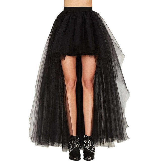 Seductive Noir Mesh Tutu Skirt: Summer Beach to Ballroom Glam