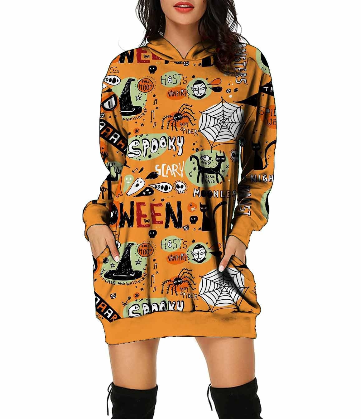 Halloween 3D Print Long Sweater Different Prints