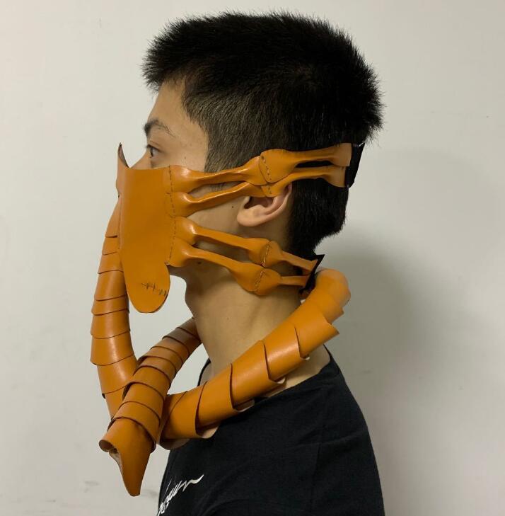 Halloween Horror Scary Bug Mask - Latex Half Face Hugger Scorpion Prop