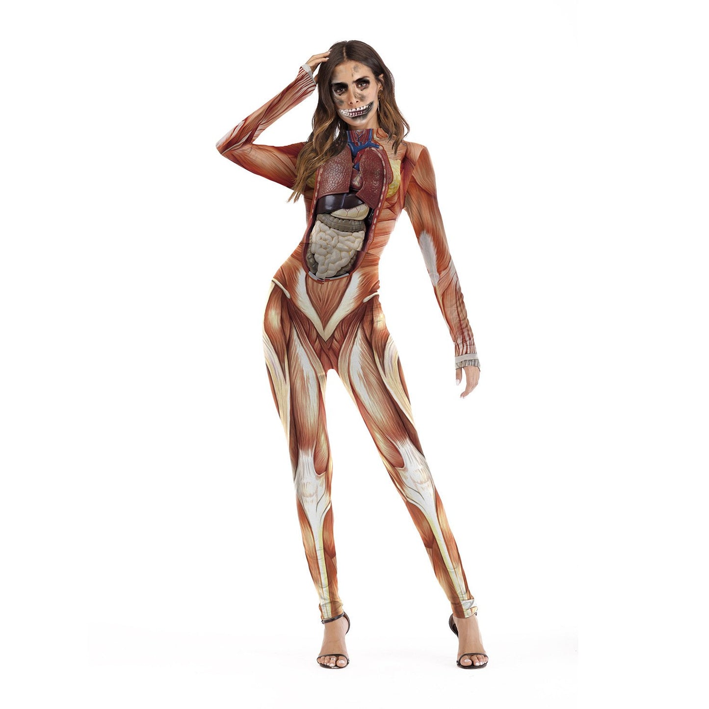 Long Sleeve Halloween Party Jumpsuit - Cosplay Costume