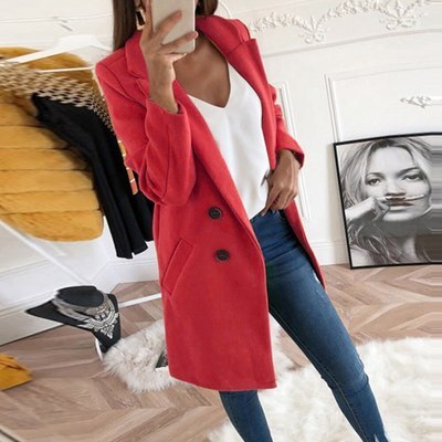 Autumn Winter Wool Coat Elegant Blazer