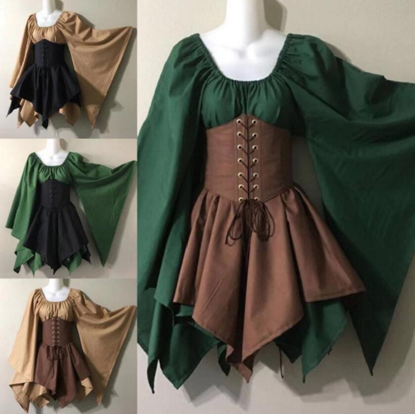 Medieval Elf Princess Lace-Up Corset Dress