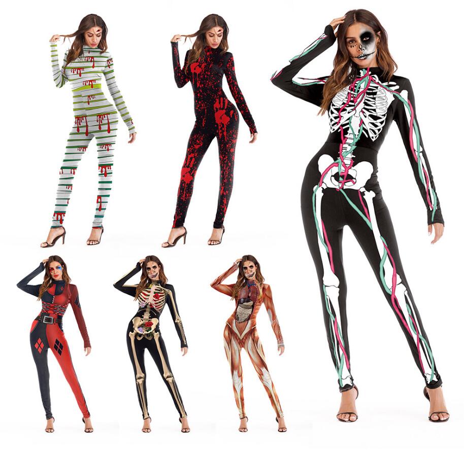 Long Sleeve Halloween Party Jumpsuit - Cosplay Costume