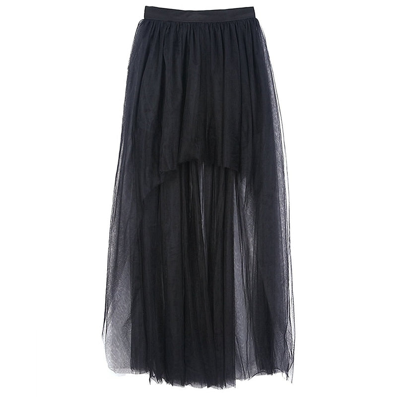 Seductive Noir Mesh Tutu Skirt: Summer Beach to Ballroom Glam