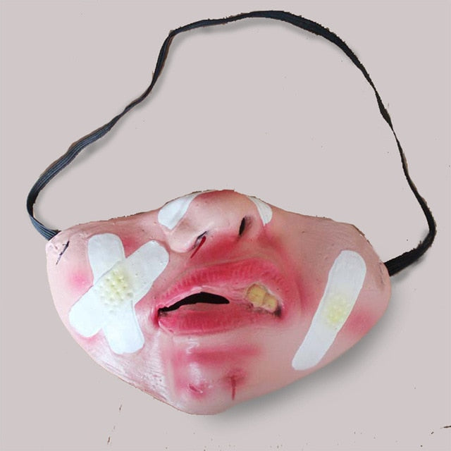 Funny Scary Clown Half Face Mask - Halloween Cosplay & Party