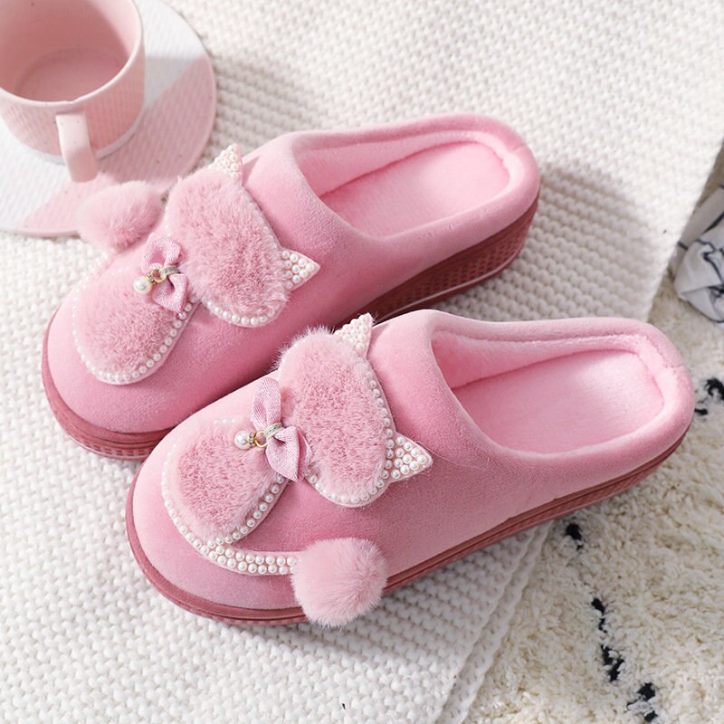 Cozy Cat Cotton Slippers