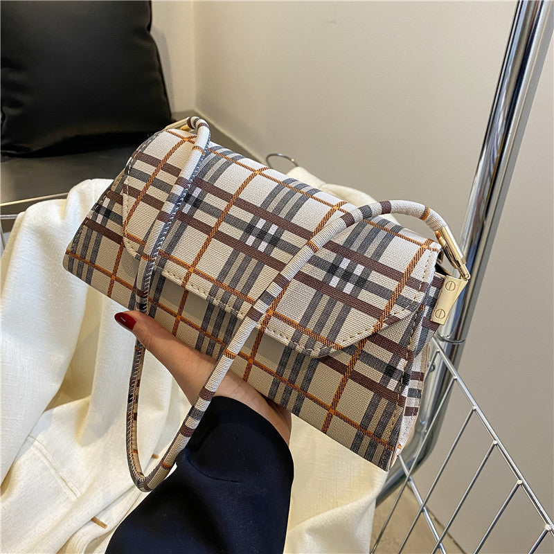 New Trendy Girl Texture Armpit Bag Feeling Foreign Style Shoulder Bag Fashion Plaid Women's Bag