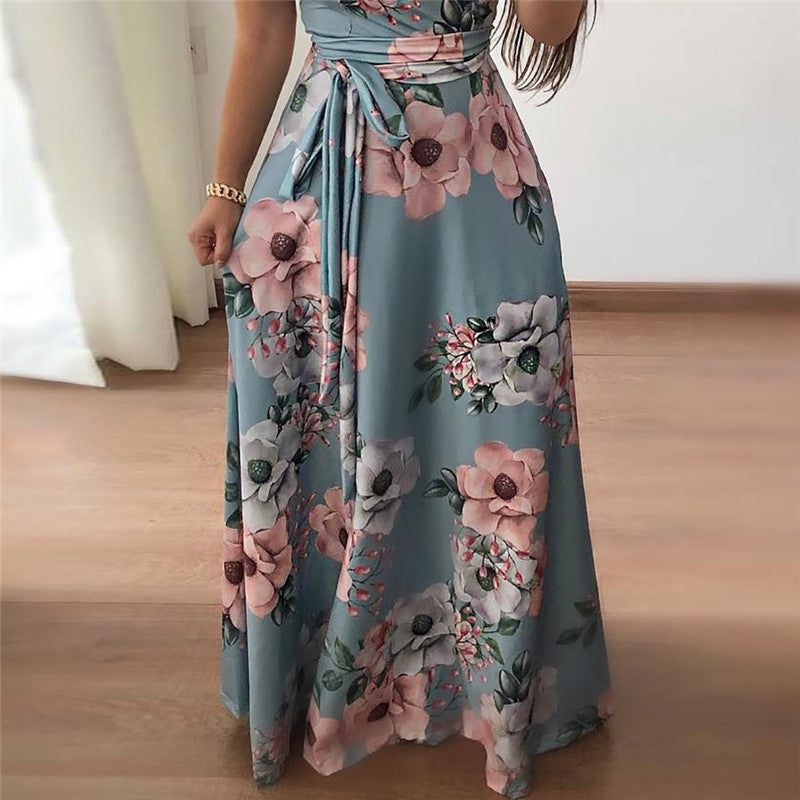 Summer Chic Boho Floral Print Maxi Dress