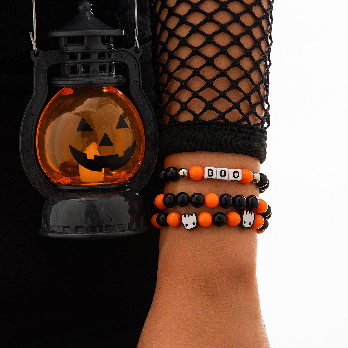 Ghost & Pumpkin Multi-Layer Soft Ceramic Bracelet