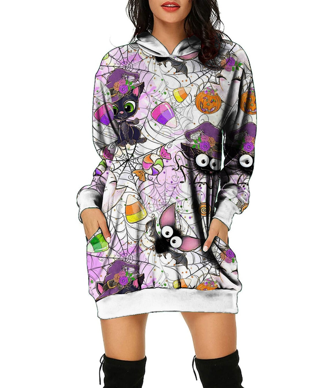 Halloween 3D Print Long Sweater Different Prints