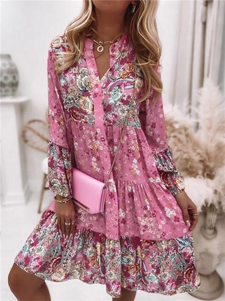 Boho Dream Chic Layered Mini Dress