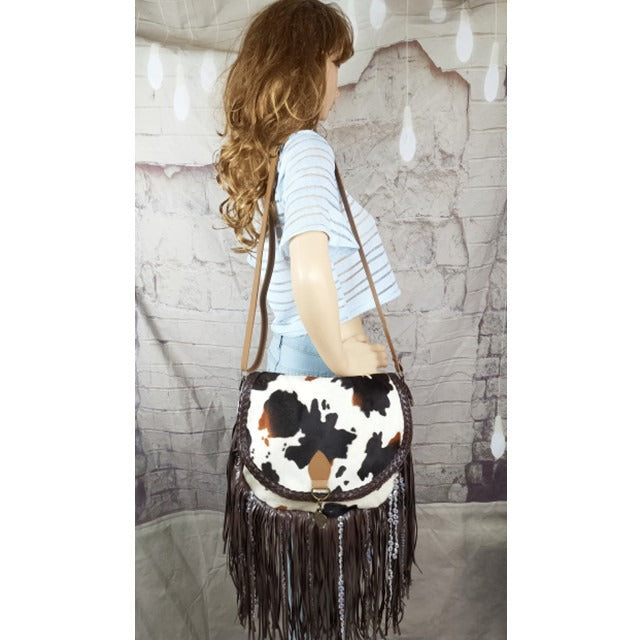 Sultry Sophistication: Leopard Print Tassel Bag with Alluring Vintage Vibes and Plush Accents