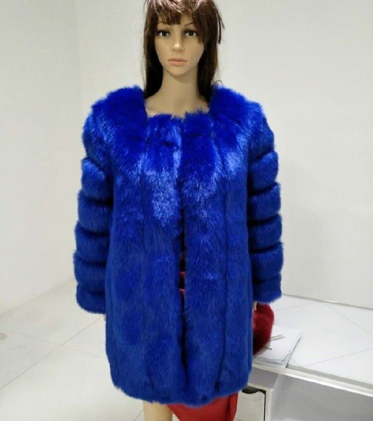 Warm Plush Faux Fur Coat: Purple Pink, Long Sleeve