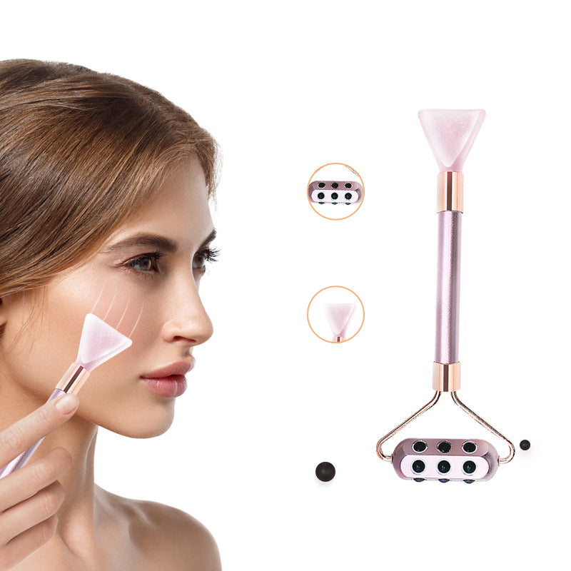 Dual-Use Germanium Roller & Mask Brush Beauty Stick