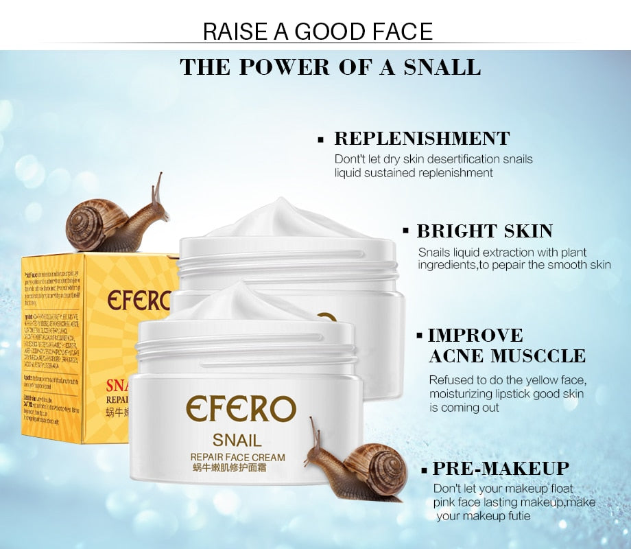 Snail Essence Anti-Aging Face Cream: Whitening, Moisturizing, Lifting, Anti-Wrinkle Serum