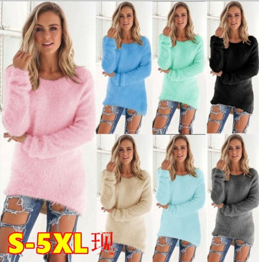 Super Soft O-Neck Pullover – Solid Color Fashion Sweater