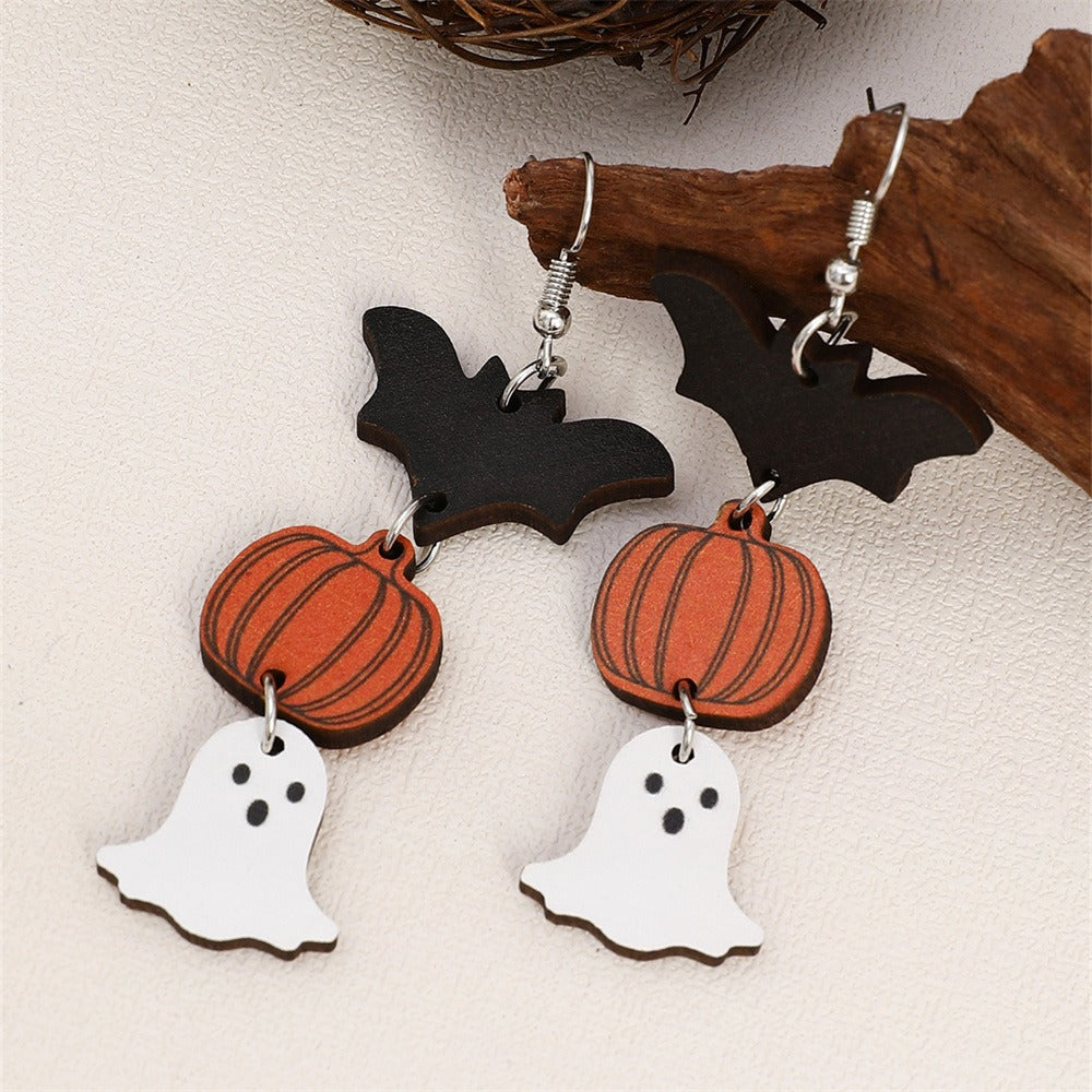 Halloween Bat, Spider & Pumpkin Earrings