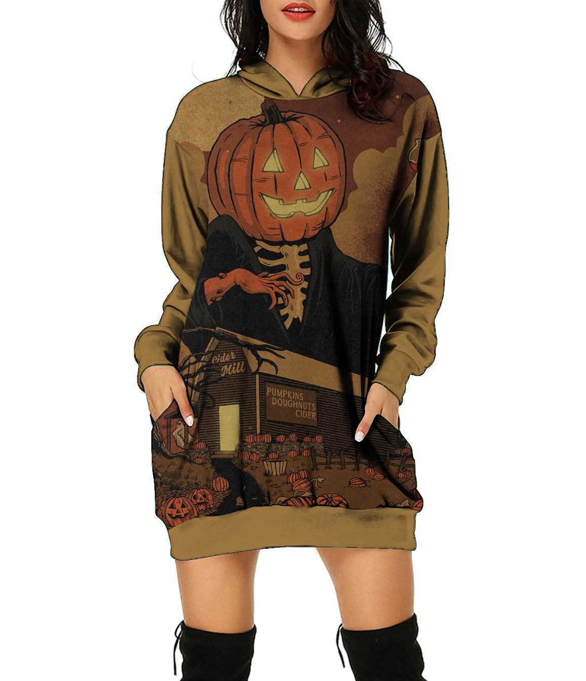 Halloween 3D Print Long Sweater Different Prints