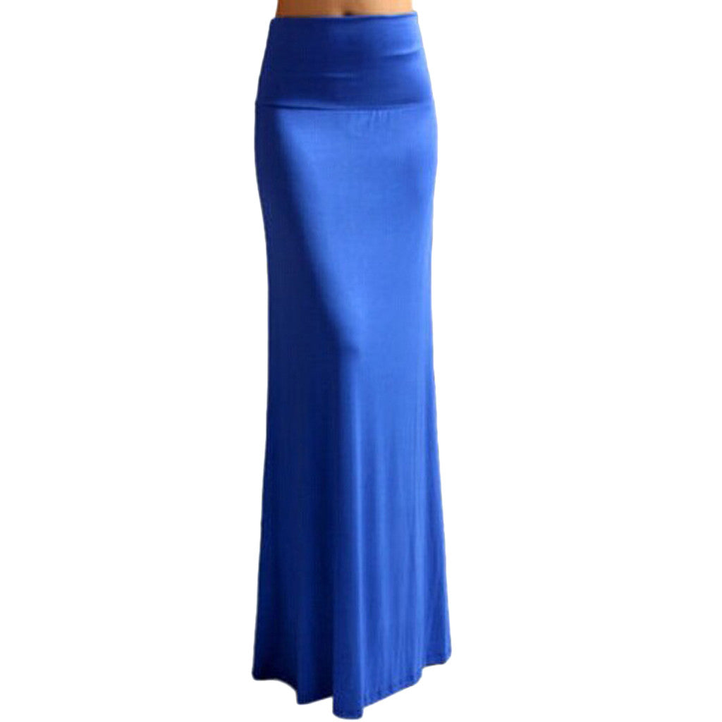 Alluring skirt women's Plus Size Floor-length Maxi Skirt Mermaid Gypsy Long Jersey Bodycon Maxi Skirt Ladies Skirt