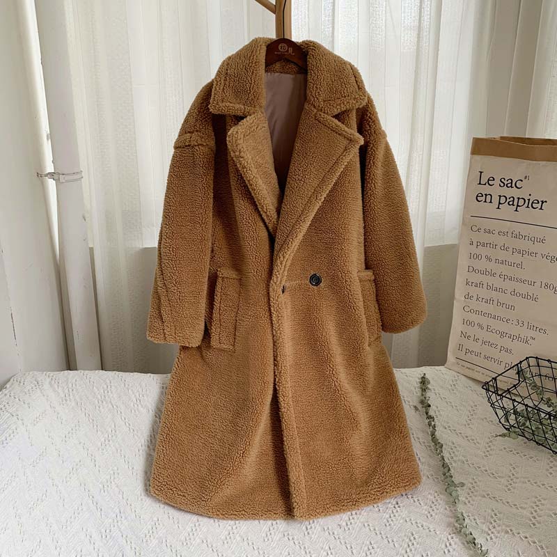 Women's Autumn And Winter Double-Sided Fleece Lapel Breasted Woolen Coat