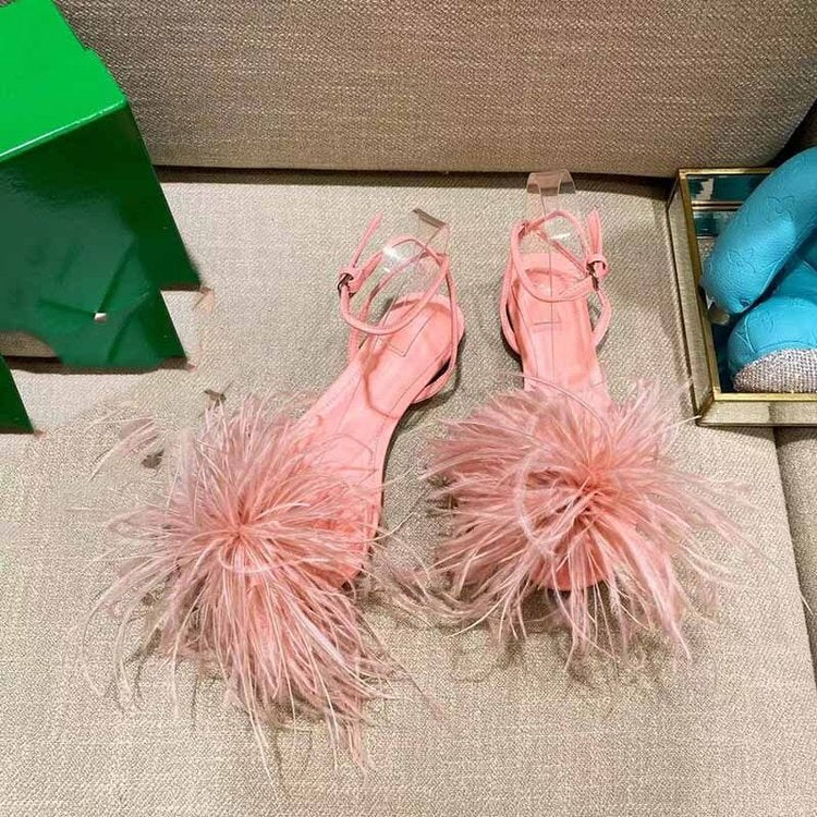 Hairy Fairy Flat Sandals - Fashionable Turkey Hair Style Shoes