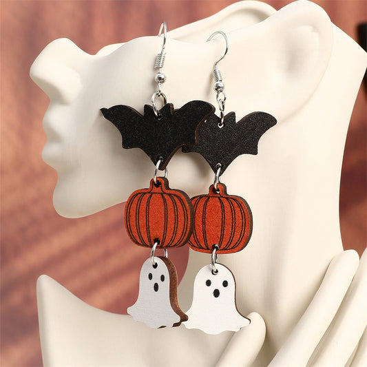 Halloween Bat, Spider & Pumpkin Earrings