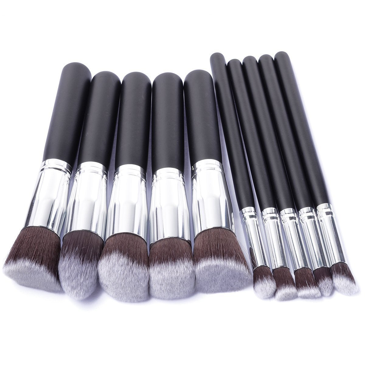 Beautiful Silver/Golden Makeup Brushes Set Cosmetics Foundation Blending Blush Makeup Tool Powder Eyeshadow Cosmetic Set