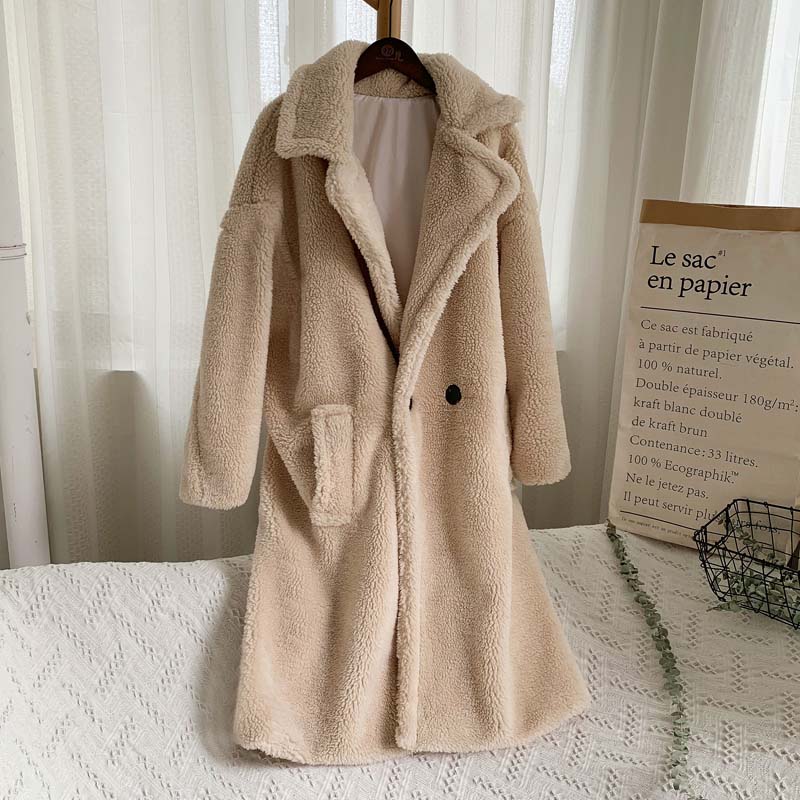 Women's Autumn And Winter Double-Sided Fleece Lapel Breasted Woolen Coat