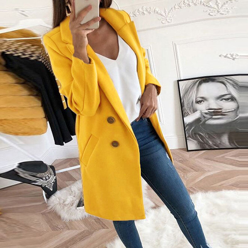 Autumn Winter Wool Coat Elegant Blazer