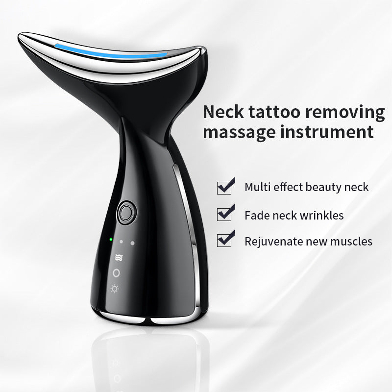 Beautifying Instrument To Remove Fine Lines With Color Light Micro Current Can Heat Swan Neck Electric Massage