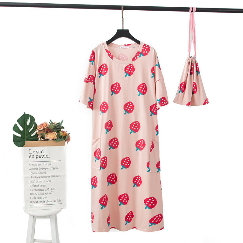 Carrot or Pig Watermelon Nightdress Pajama with cute bag