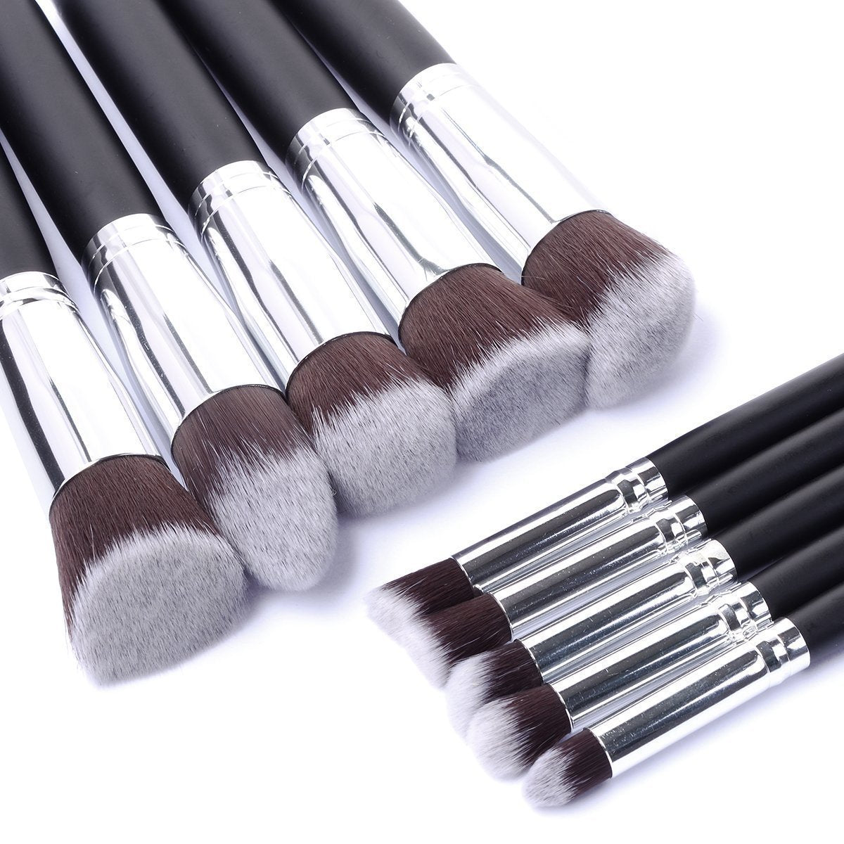 Beautiful Silver/Golden Makeup Brushes Set Cosmetics Foundation Blending Blush Makeup Tool Powder Eyeshadow Cosmetic Set