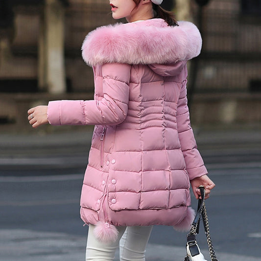 Winter Parka: Faux Fur Down Jacket