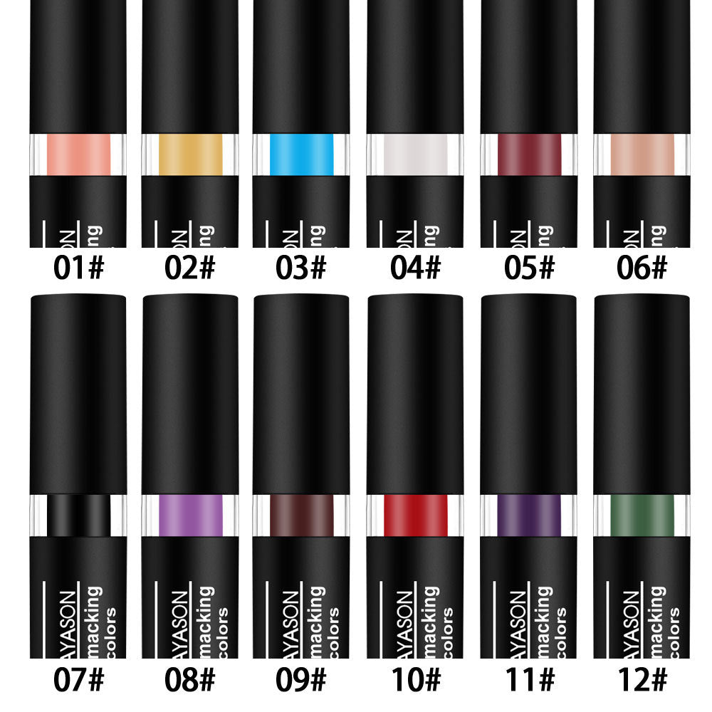 Multi-Color Halloween Lipstick Set - White, Nude, Vampire Olive Green, Black & Purple