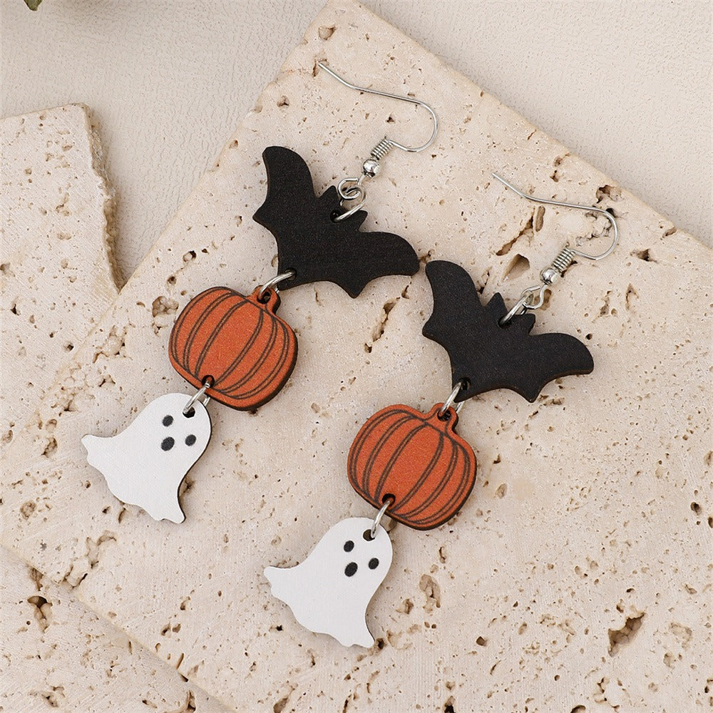 Halloween Bat, Spider & Pumpkin Earrings