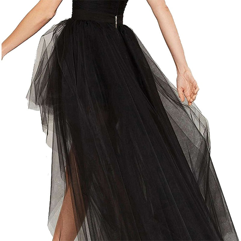 Seductive Noir Mesh Tutu Skirt: Summer Beach to Ballroom Glam