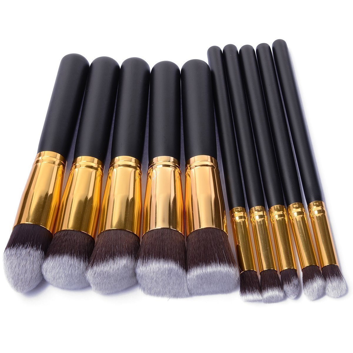 Beautiful Silver/Golden Makeup Brushes Set Cosmetics Foundation Blending Blush Makeup Tool Powder Eyeshadow Cosmetic Set