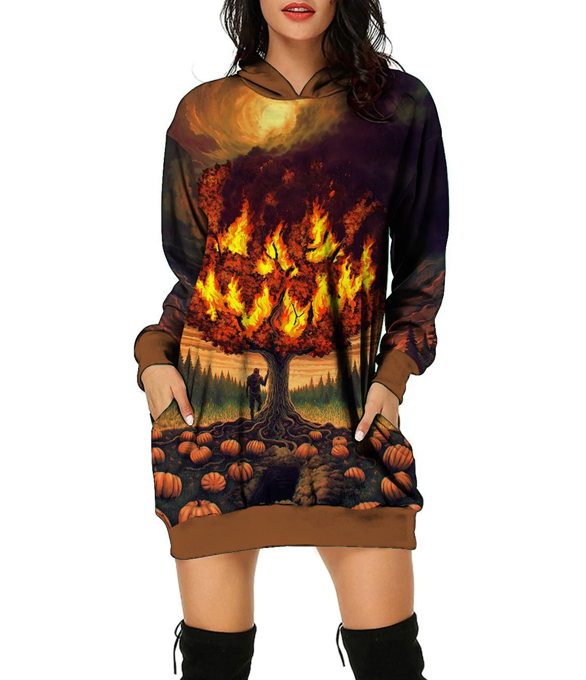 Halloween 3D Print Long Sweater Different Prints