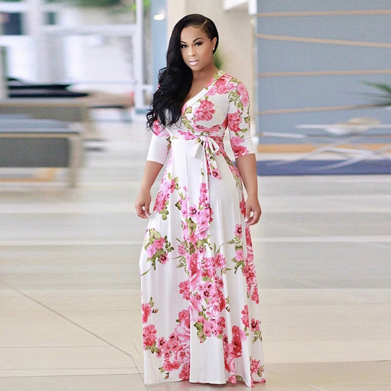 Boho Floral Long Dress