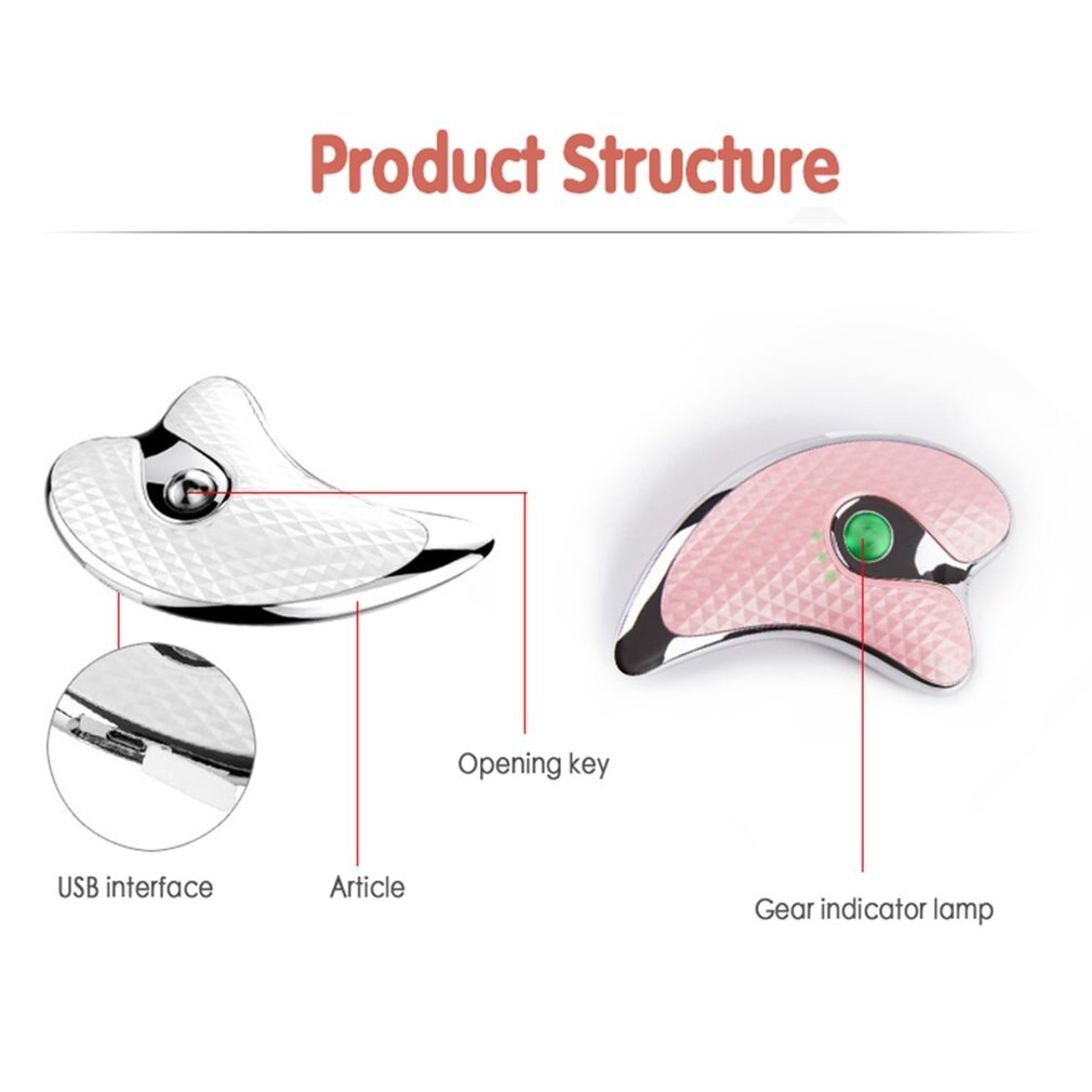 Heating Scraping Facial Massager: Beauty Instrument