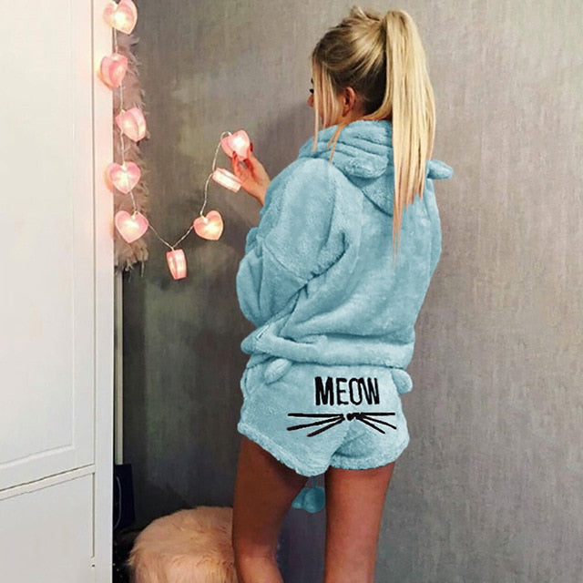 Cuddle Up in Style: Cat-Eared Pyjama Sets for Women