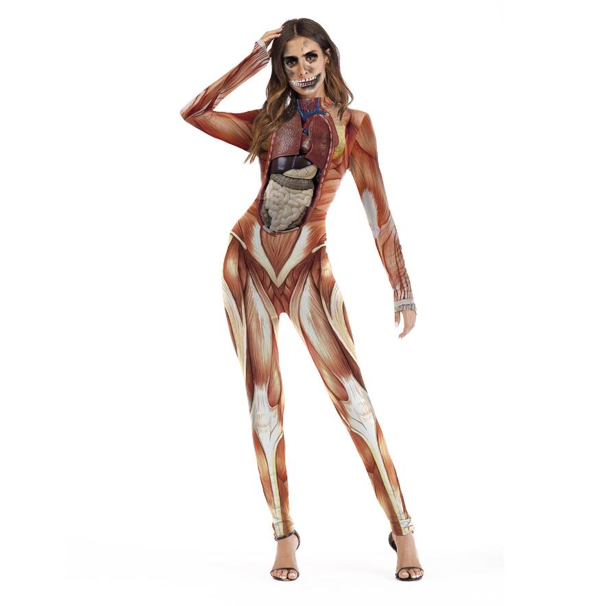 Long Sleeve Halloween Party Jumpsuit - Cosplay Costume