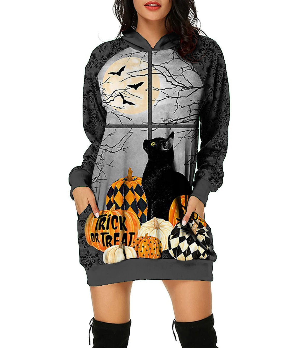 Halloween 3D Print Long Sweater Different Prints