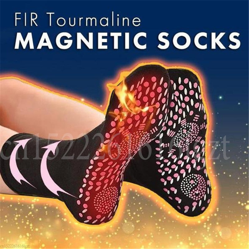 Toasty Toes Magic: Embrace Comfort and Winter Warmth with Tourmaline Self-Heating Magnetic Socks!