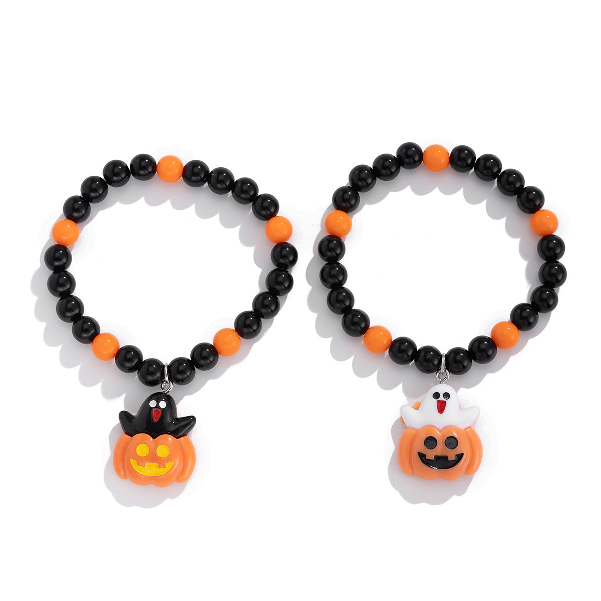 Ghost & Pumpkin Multi-Layer Soft Ceramic Bracelet