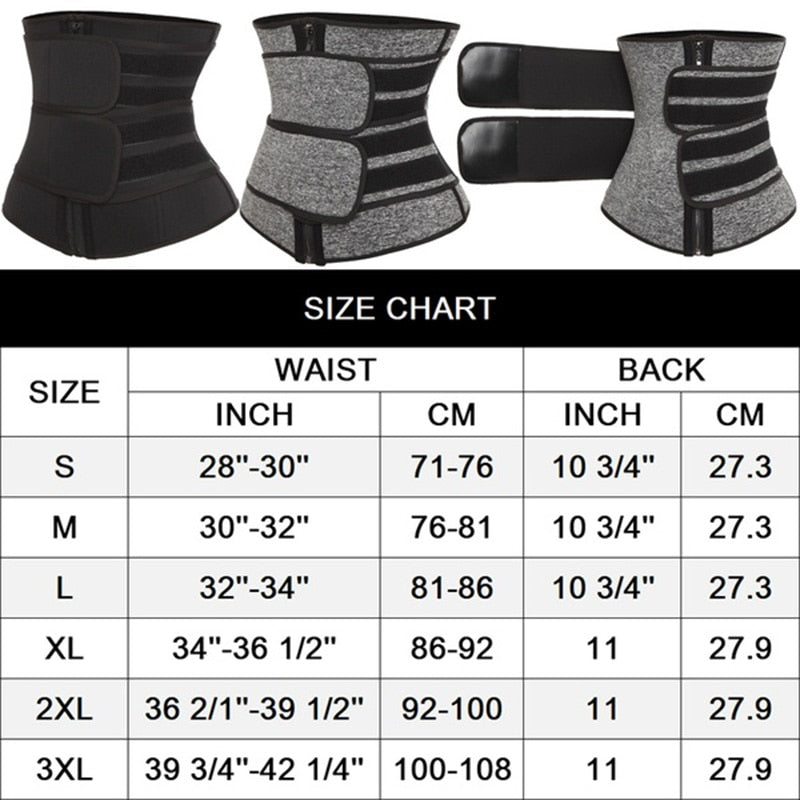 Neoprene Waist Trainer Sweat Belt - Women's Slimming Trimmer