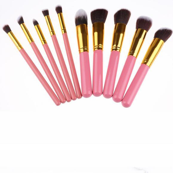 Beautiful Silver/Golden Makeup Brushes Set Cosmetics Foundation Blending Blush Makeup Tool Powder Eyeshadow Cosmetic Set