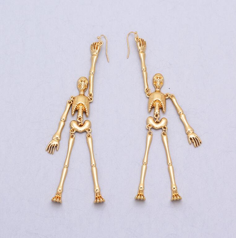 Skeleton Halloween Earrings - Spooky Festive Jewelry Accessory