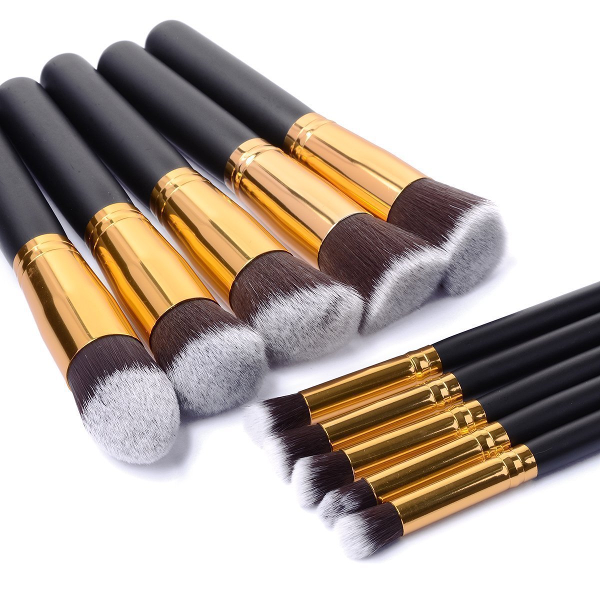 Beautiful Silver/Golden Makeup Brushes Set Cosmetics Foundation Blending Blush Makeup Tool Powder Eyeshadow Cosmetic Set