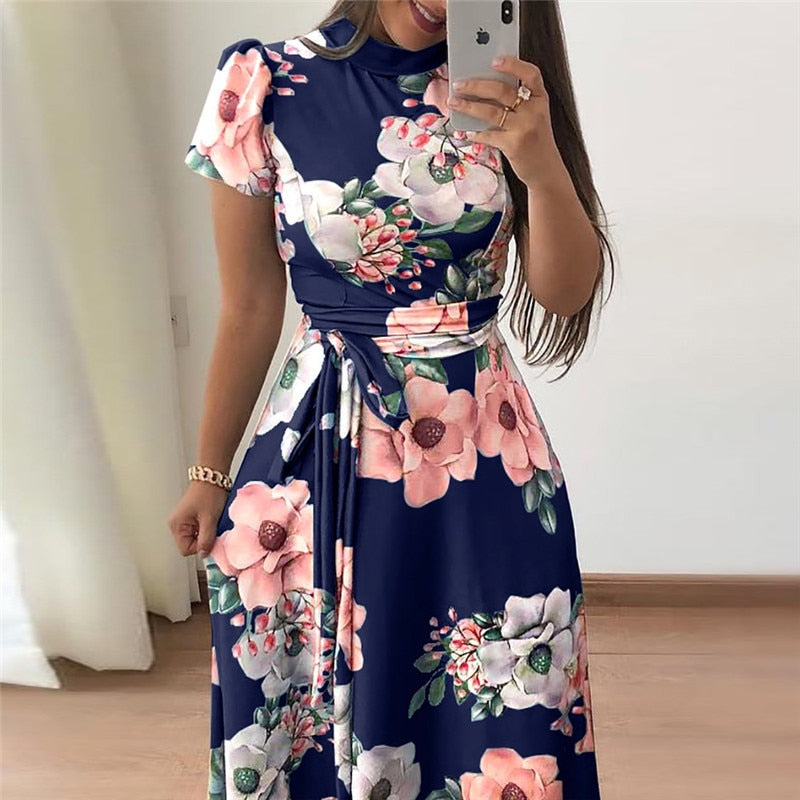 Summer Chic Boho Floral Print Maxi Dress